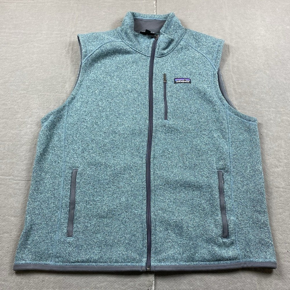 Patagonia Better Sweater Vest Mens XL Blue Fleece Full Zip Outdooor Hiking Warm